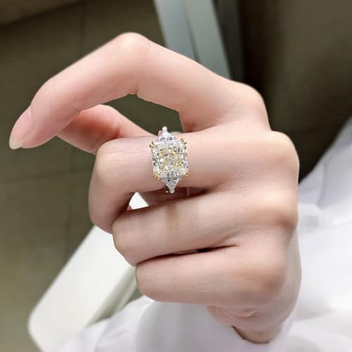 Bagues en argent sterling S925 pour femmes avec diamant géométrique