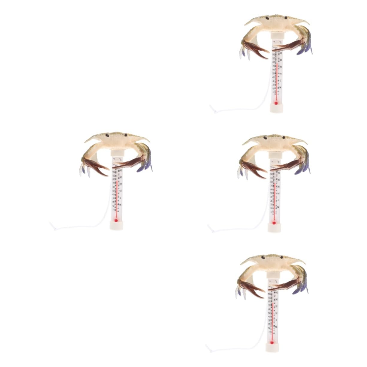 PRETYZOOM 4 Stück Schwimmbad-thermometer Poolthermometer Für Den Sommer Schwimmendes Poolthermometer Schwimmbadstütze Party-schwimmthermometer Sommer Badewannenthermometer Plastik