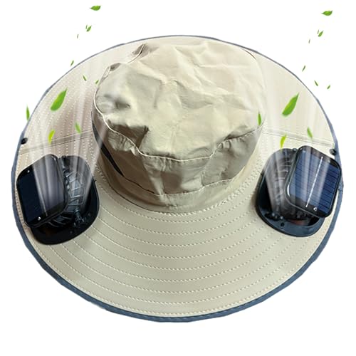 Chapeau de ventilateur solaire pour randonnée et jardinage avec protection UV