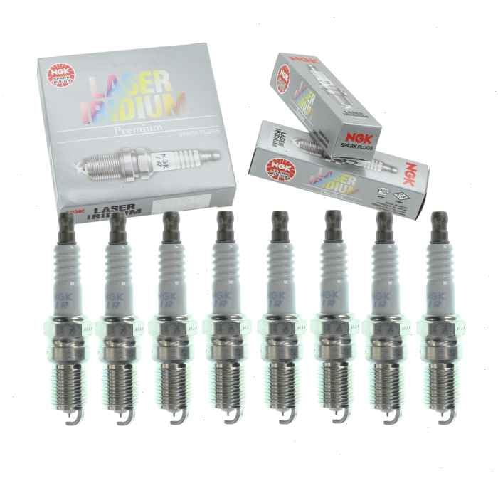 8 pc NGK Laser Iridium Spark Plugs compatible with Cadillac DeVille 4.1L 4.5L 4.6L V8 1982-2005