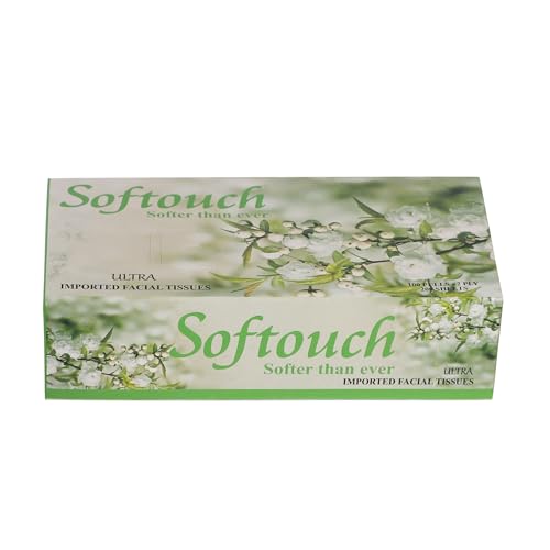 Softouch 2 Ply Facial Tissue Box | Car Tissue - Pack of 8 (100 Pulls Per Box) - Image 4 thumbnail