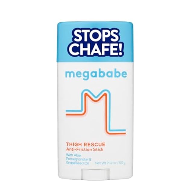 Megababe Thigh Rescue Anti-Chafe Stick | Prevents Skin Chafe & Irritation | Thighs, arms, Bra-Lines & More