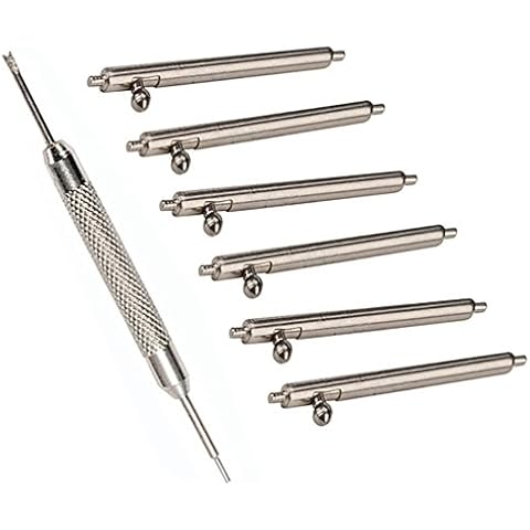 Olytop 20mm Quick Release Pins Compatible VivoActive 3 Bands Pins Spring Bars, 6PCS Stainless Steel Watch Band Pins Diameter 1.5mm + Spring Bar Tool for VivoActive 3 Smartwatch Cover