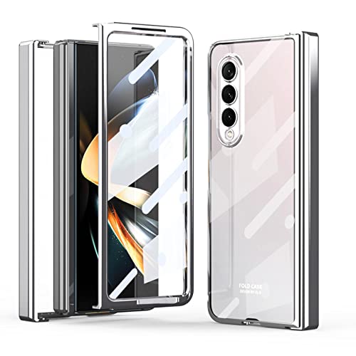 Coque Samsung Z Fold 4 pour actifs avec vitre avant transparente bords argent