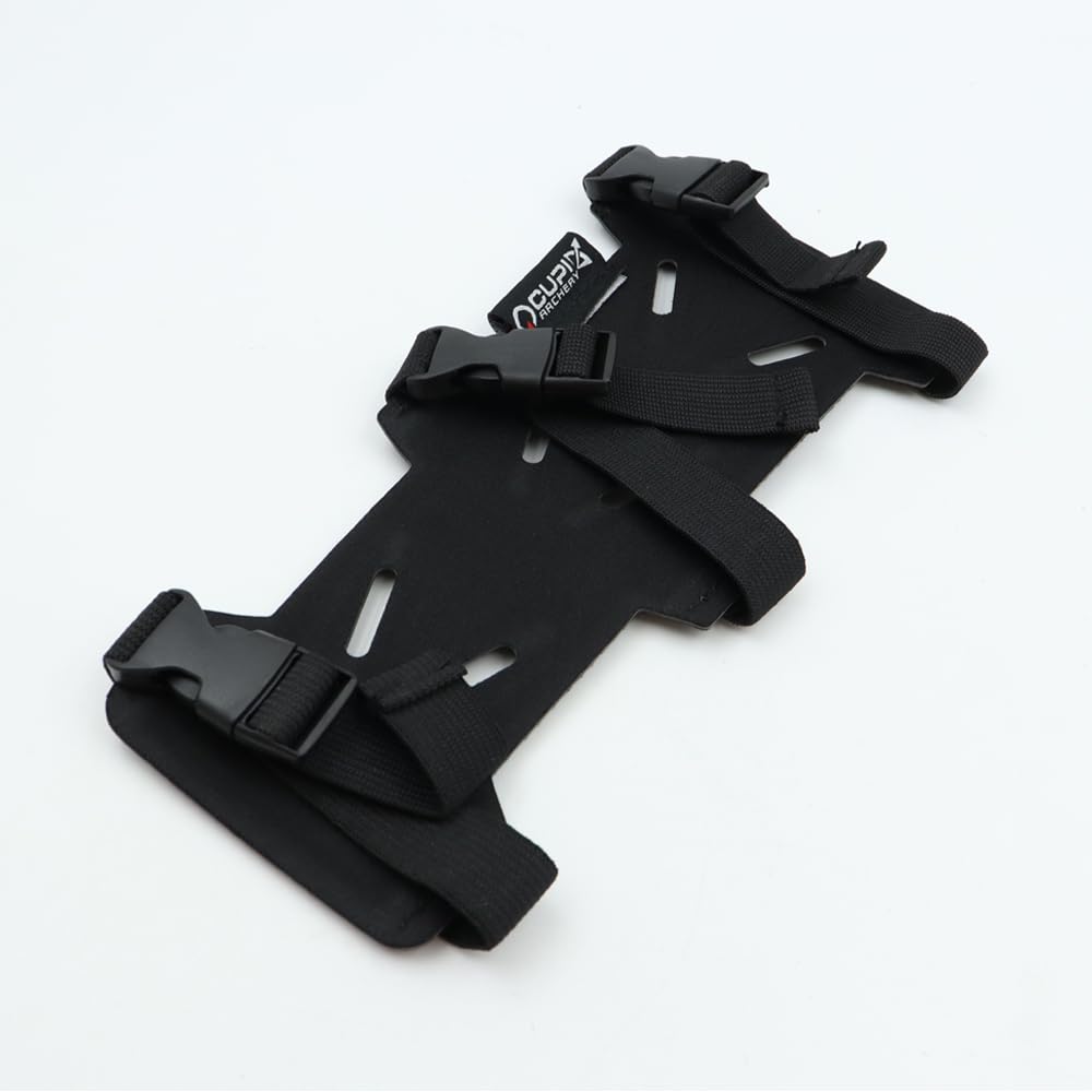 Sarini Protector de Brazo de Tiro con Arco Ajustable Protector de antebrazo con 3 Correas Hebillas Protector de Brazo para arqueros para Caza y Tiro al Blanco — view 3