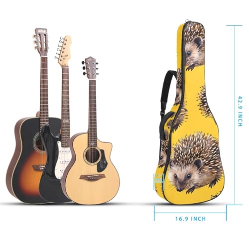 Housse guitare acoustique et basse imprimé hérisson pour trajets - 5