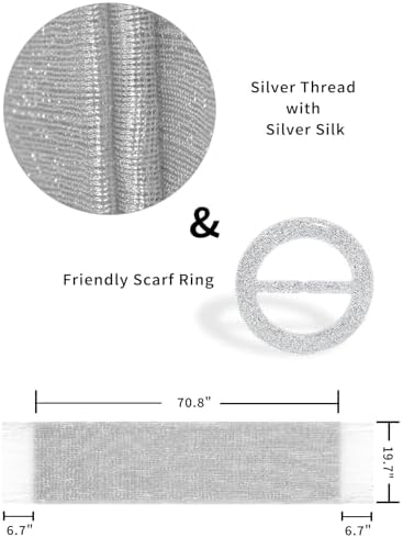 Rheane Women's Silver Shawls and Wraps Sheer