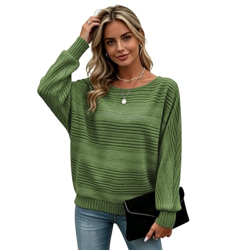 Image of Women's Batwing Tunic Tops, Long Sleeve Shirts Blouses, Business Casual Sweater for Office Work