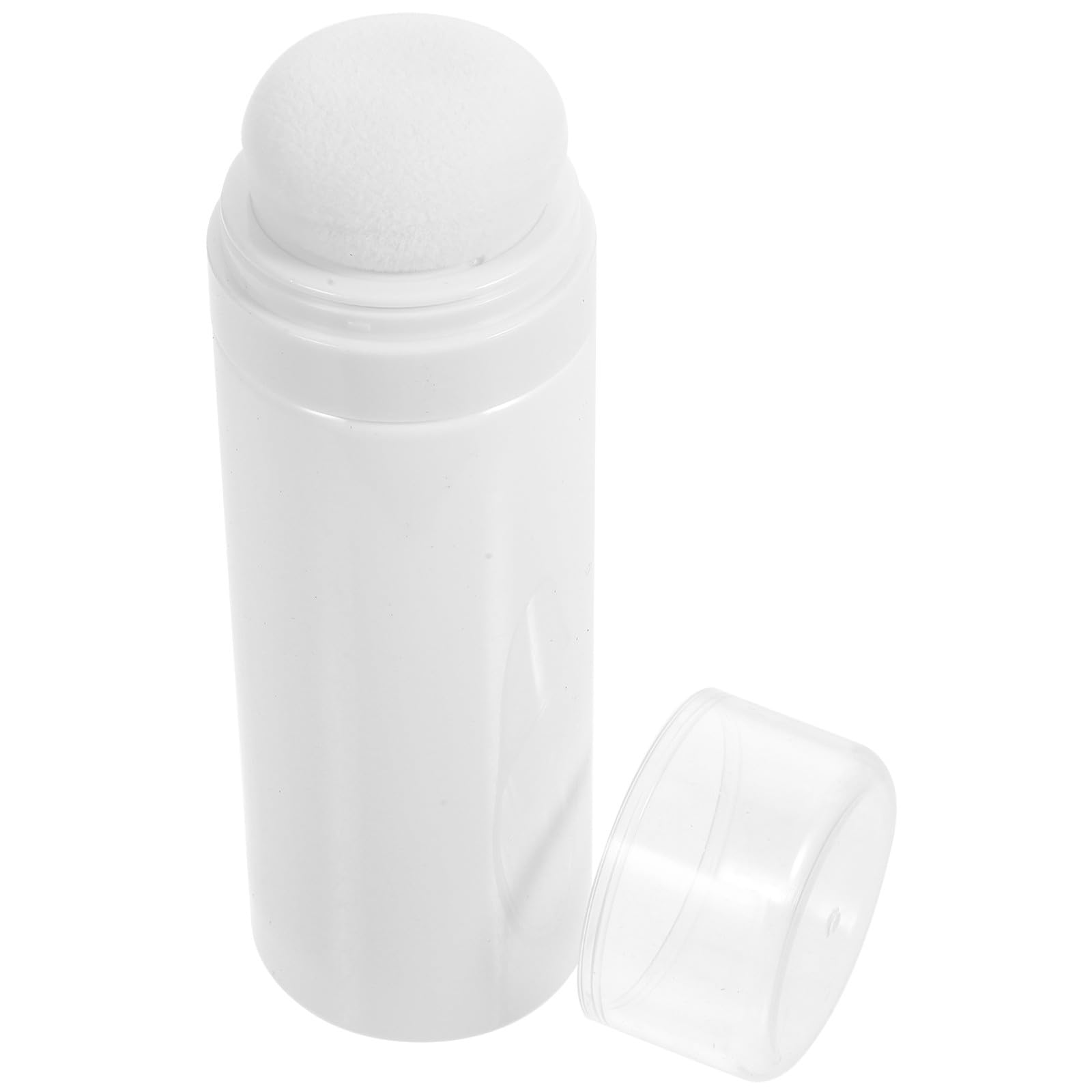 HOODANCOS Portable Baby Powder Puff Box with Puff White Plastic Travel Talcum Container Easy to Clean and Compact for Infant Use and Baby Shower Bags Random Color