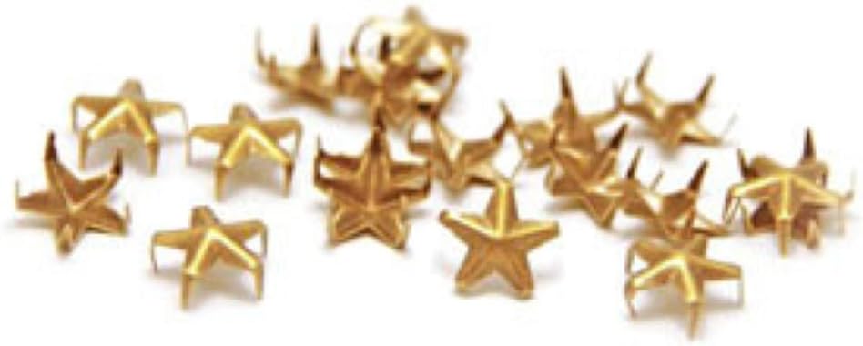 KI-Sign Fashion Star Nailhead Claws, Gold, 8 mm, 40 Pieces