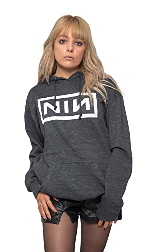 Sweat-shirt à capuche Nine Inch Nails charcoal pour fan de rock indus
