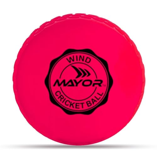Image of Mayor Cricket Wind Ball for Indoor & Outdoor Street Cricket Rubber Ball (Pink)