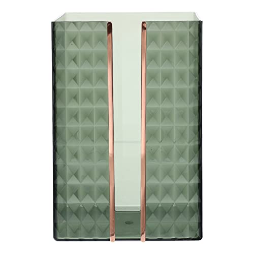 Dispensador de Toallas de Papel de Montaje en Pared Soporte de Toalla de Papel doblado Transparente Toalla de Mano Toalla de invitado Servilleta Caja for baño Inodoro Cocina / 167 (Color : Green)