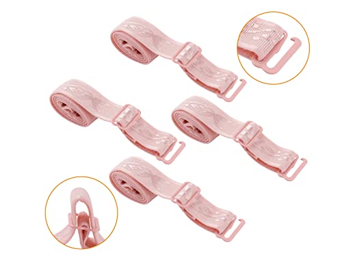 Image of uxcell 2 Pair 10 /12 /15 /18 /20mm Width Stretchable Shoulder Bra Straps Adjustable Elastic Straps for Women