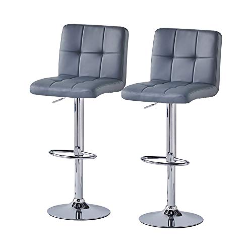 OFCASA - Set di 2 sgabelli da bar in ecopelle, per...