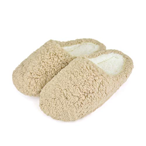 Chaussons mules en mousse à mémoire de forme avec semelle antidérapante pour femme, biscuit, 37/38 EU Cover