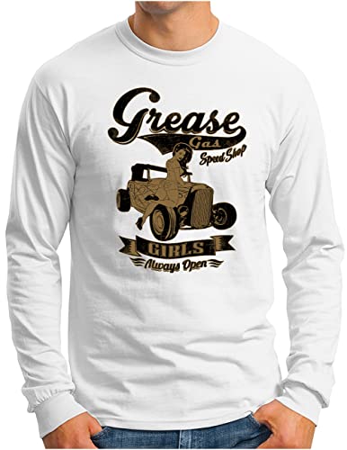 T-shirt US Pin Up Girls homme blanc pour rassemblement car tuning