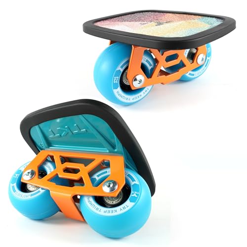 TKT Aluminum Plate Freeskates - Skillful Free Skates Split Skateboard - High End Bearings with PU Wheels