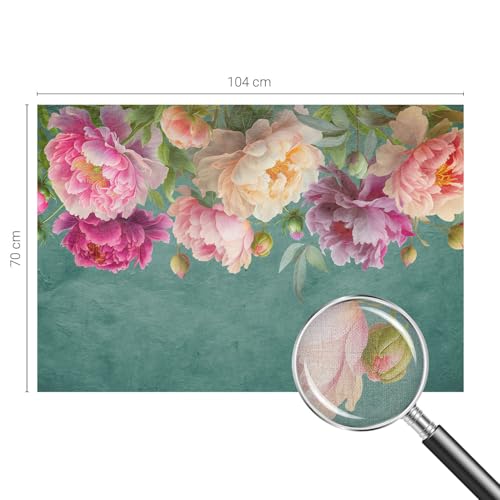 Papier peint panoramique 104x70 cm Tulup à motif floral pour décoration murale de salon