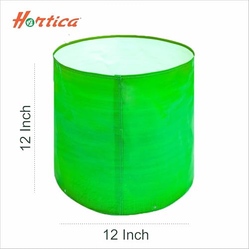 Image of Premium HDPE UV Stabilised Grow Bags 12x12 Inch (Pack of 15) | 260 GSM Heavy Duty Round Planter Bags | Reusable Fabric Pots for Terrace, Balcony & Vegetable Gardening