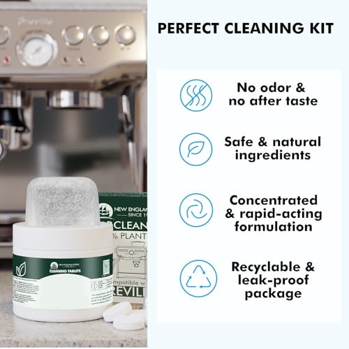 Image of 6 Pack Breville Compatible Charcoal Filters with 52 Cleaning Tablets, 1 Year Breville Compatible Maintenance Kit, Espresso Machine Clean Kit for Barista Pro, Infuser and more