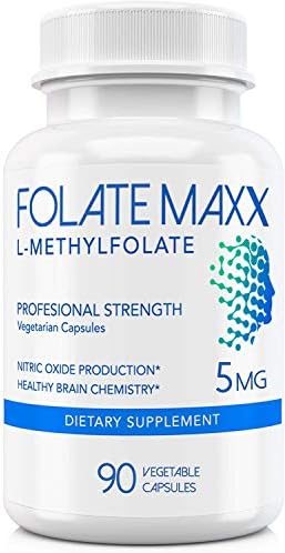 FolateMaxx L-Methylfolate 5 mg 90 Capsules Professional Active Folate Non-GMO, Gluten Free Methyl Folate, 5-MTHF