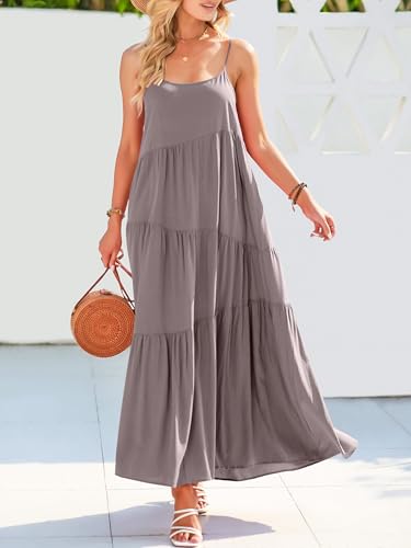 Image of ANRABESS Women Summer Casual Loose Sleeveless Sundress Spaghetti Strap Flowy Boho Linen Beach Vacation Maxi Long Dress
