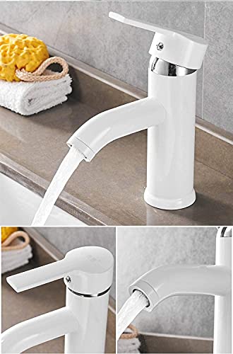 Mitigeur d'évier de cuisine blanc à bec pivotant pour un nettoyage optimal - 5