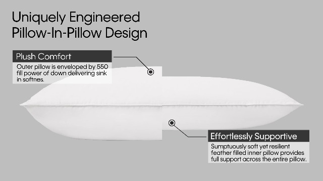 Amazon.com: Calvin Klein Almost Down Bed Pillow, 100% Cotton Woven