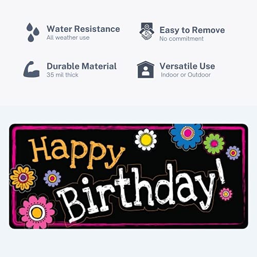 Happy Birthday Car Magnet Decoration, Colorful Bday Magnetic Decal For Parades, Locker, Fridge Or Mailbox, Removable Banner 12 X 5 #TOP1