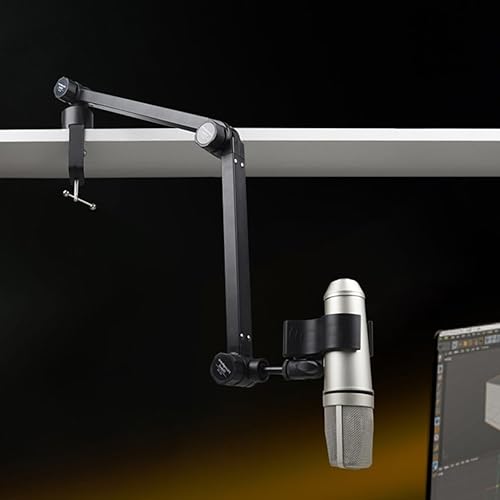 Miniatura 4 de Foldable Microphone Stand, Tool-Free Setup Desk Mount with 360 Adjustable Arm, 1.5kg Load, Compatible with Blue Yeti Snowball Fifine for Streaming