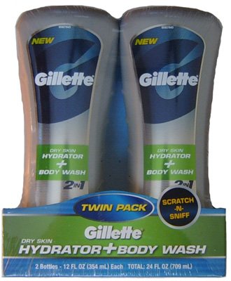 Gillette Hydrator Plus Body Wash for Dry Skin - 2 in 1-12 fl oz (2 Pack)
