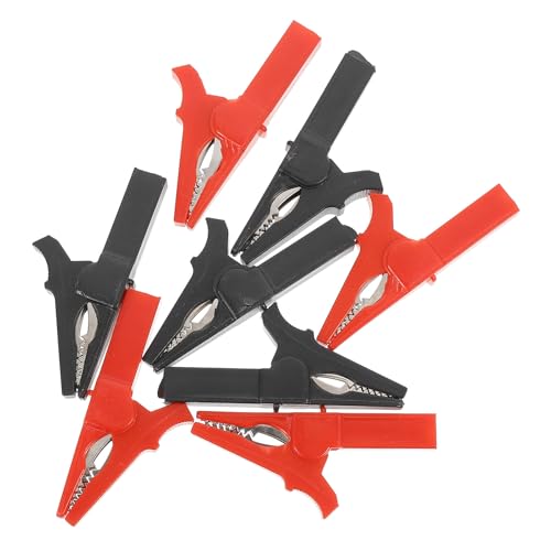 Image of Gadpiparty Insulated Battery Alligator Clips Copper Material with Strong Clamping and Spring-Loaded Grip 8pcs Suitable for Automotive and Electric DIY, Compatible with 4mm Banana Plugs