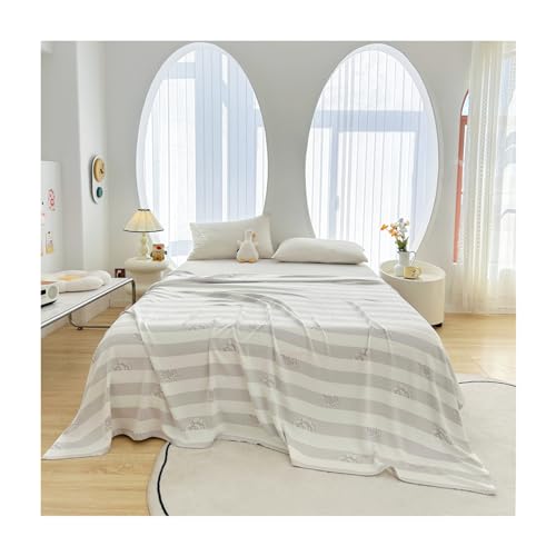 Manta Sherpa fina de verano para sofás y camas con edredón refrescante gris 2