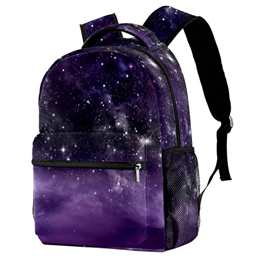 Sacs à bandoulière nuages ciel étoilé violet pour ados mixtes