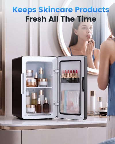 Image of Electactic Mini Fridge, 6L /8Can Portable Small Refrigerator for Bedroom