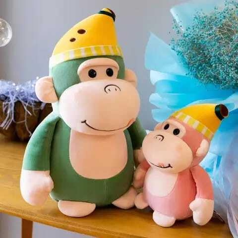 Image of ZEXSAZONE Toy Cute Teddy Colored Huggable Monkey Soft Toy | 22 cm | Plushie Soft Toys for Kids | Plush Soft Toys for Baby Boys and Girls Kids - Teddy |(Green)