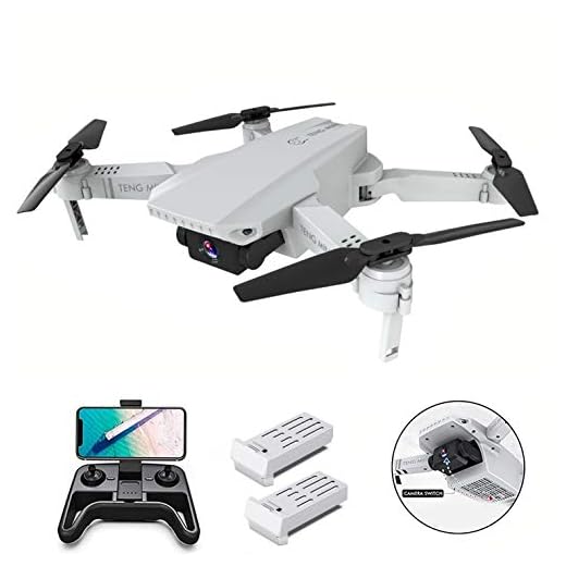 OBEST Mini Dron con Cámara 4K HD, Dual Cámara Posicionamiento de Flujo óptico, Altitude Hold, Modo sin Cabeza, Vuelo de Trayectoria, 2 Baterías, Vuelo de 24-30 Minutos, para Principiantes, Blanco