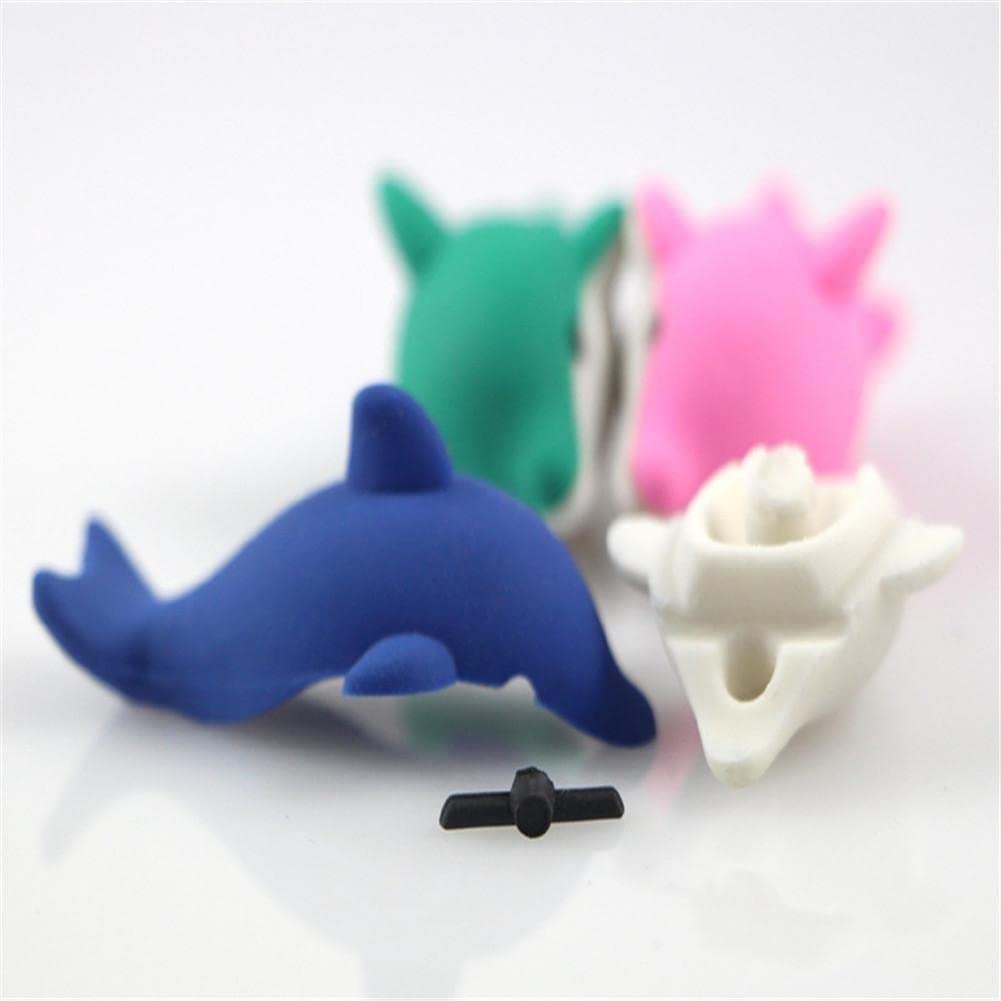 20 Niedliche Delfin-Radiergummis Set - Süße Meerestier Radierer Für Schule & Büro - Kawaii Design