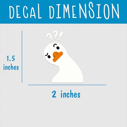 Image of Set 3Pcs Silly Goose On Board Rearview Mirror Decal Silly Goose Peeker, Funny, Meme Stickers, Water Bottle Window Decal, Vinyl Waterproof 2 Inches Stickers for Mom Dad Friend