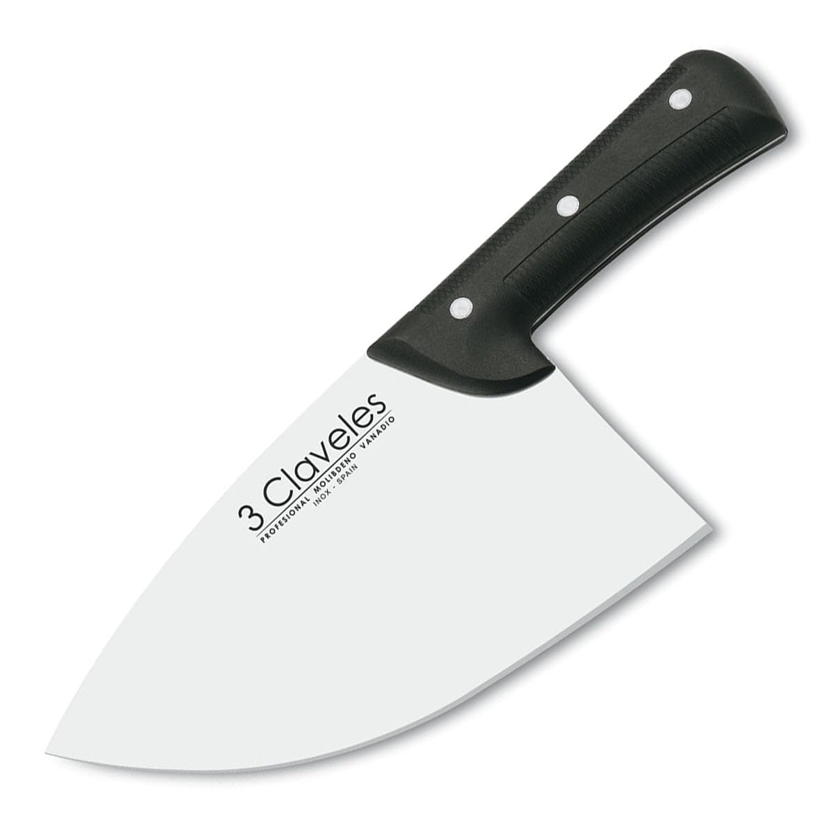 3 Claveles Hachuela Chuletero, Acero Inoxidable, Multicolor, 26 cm