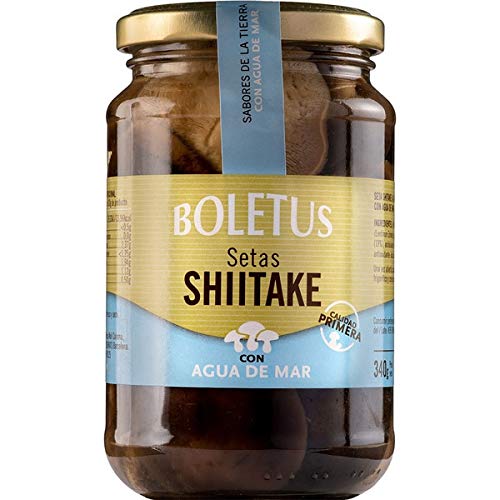 Boletus - Setas Shitake con Agua de Mar- Infaltables a la Hora de Cocinar - 340 Gramos