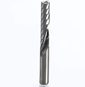 HUHAO 1pc 10mm Single Flute Spiral Cutter 3A CNC Router bits for wood Acrylic PVC MDF End Mill Carbide Milling Cutters
