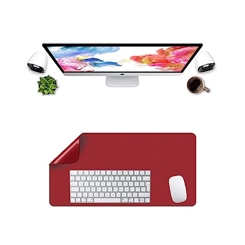 Tapis de souris bureau hydrorésistant LL-COEUR grand format 600x300mm rouge