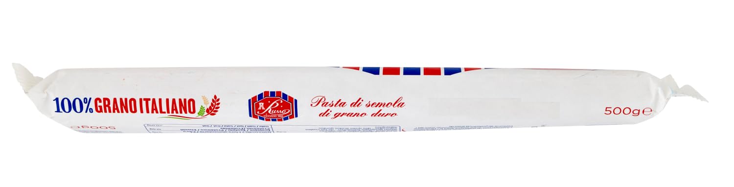 Russo Linguine N°80 Pasta de sémola de trigo duro, 100% trigo italiano, paquete de 500 g + lata de 400 g Italian Gourmet Polpa di Pomodoro
