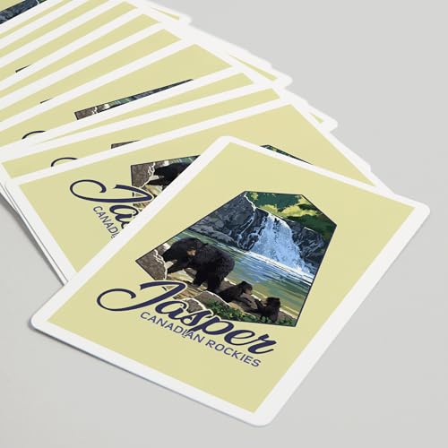 Lantern Press Jasper, Canada, Canadian Rockies, Baraja Poker 52 Cartas miniatura 5