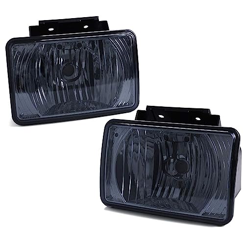CHEDA Fog Lights Assembly Smoke lens Compatible with Chevy Colorado/GMC Canyon 2004 2005 2006 2007 2008 2009 2010 2011 2012
