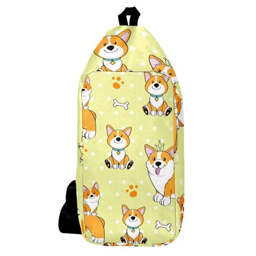 Sac à dos à bandoulière Corgi contre l'encombrement en randonnée et voyage mixte