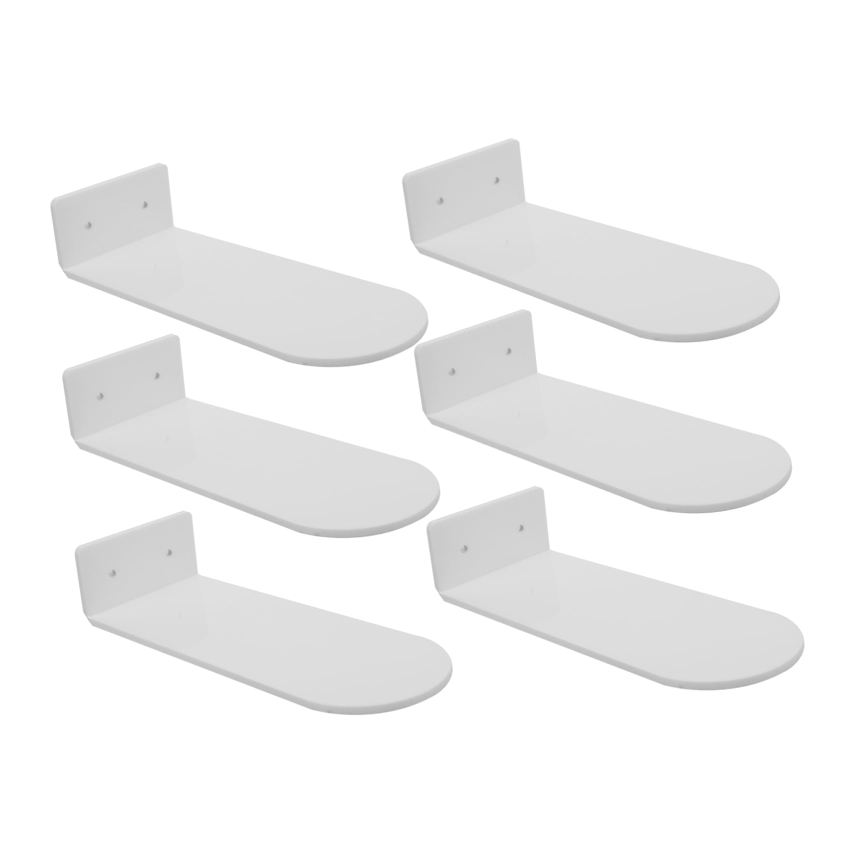 ULTECHNOVO Acrylic Floating Shoe Rack 6pcs Sneaker Display Stand Wall Mount Holes Mounting Accessories