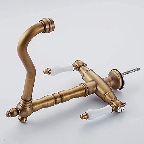 Robinet mitigeur de salle de bain anti calcaire double commande laiton